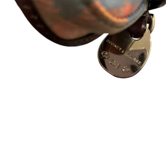 Dooney & bourke ADORABLE PLAID vintage mini leather trim pouch wallet 4x5.5" - Picture 6 of 8